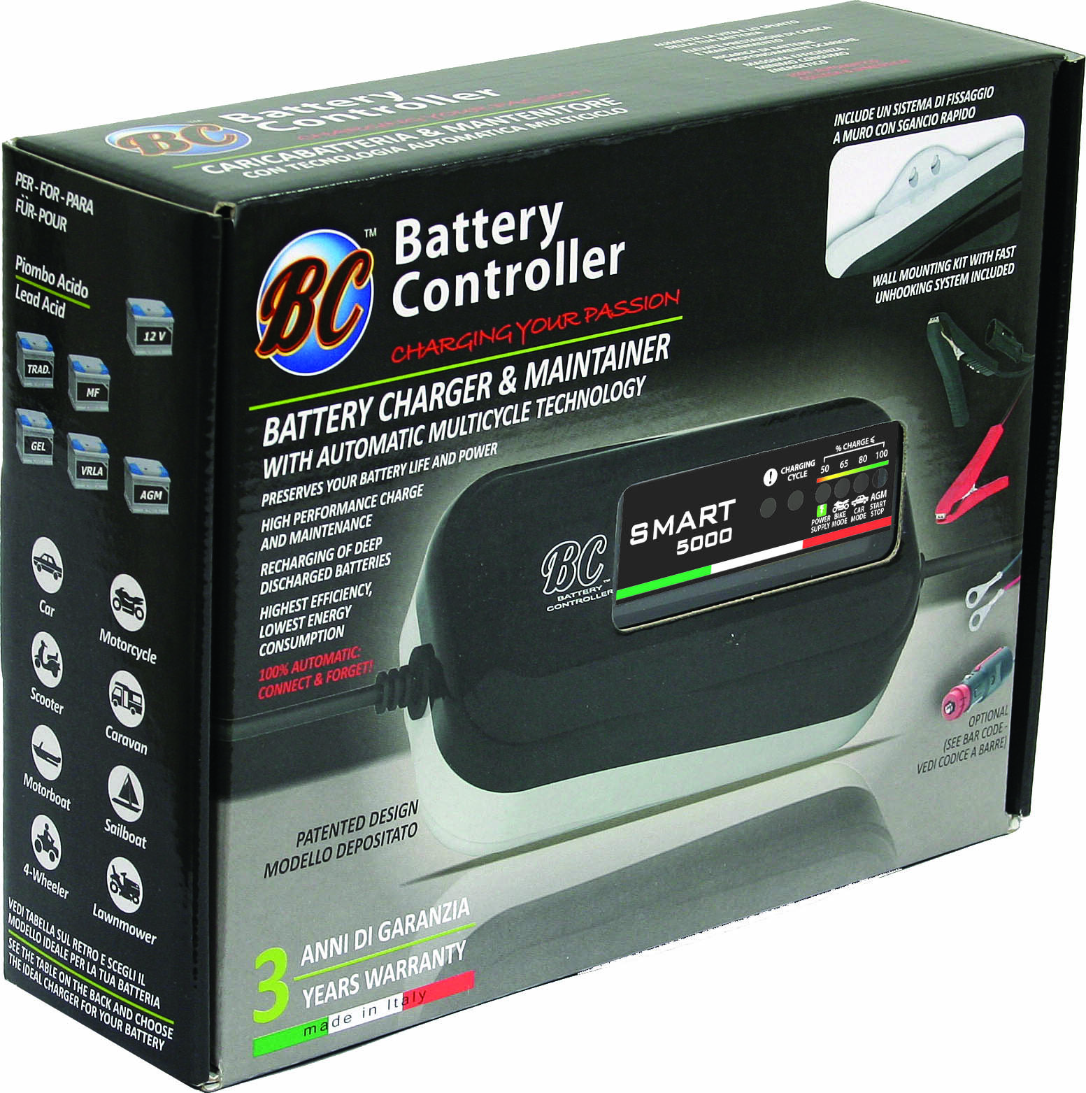 BC Battery Controller presenta Bc Smart 5000, caricabatteria automatico a  otto cicli di carica - Notiziario Attrezzature